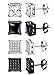 Jstyle 4 Pairs Stainless Steel Mens Womens Stud Earrings Square Cubic Zirconia Piercing 20G 6-8mm