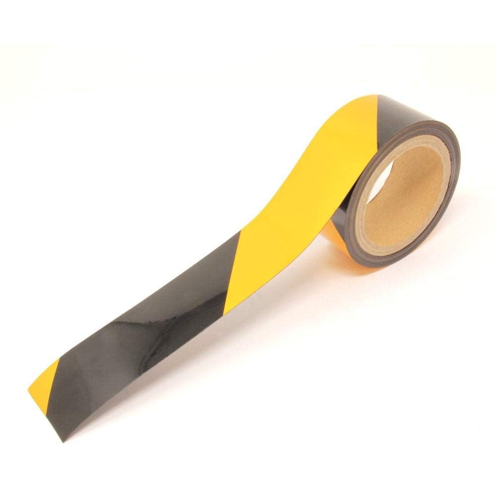 MagFlex® Flexible Yellow and Black Magnetic Hazard Warning Tape for Identifying Temporary and Permanent Hazards Within the Workplace - 50mm Wide - 5m Length