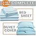 Clara Clark Complete 7 Piece Bedding Set, - Set Includes; Sheets, Duvet Cover, and Pillow Covers.