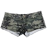 Encounter Women's Camouflage Denim Low Waist Jeans Shorts Pants