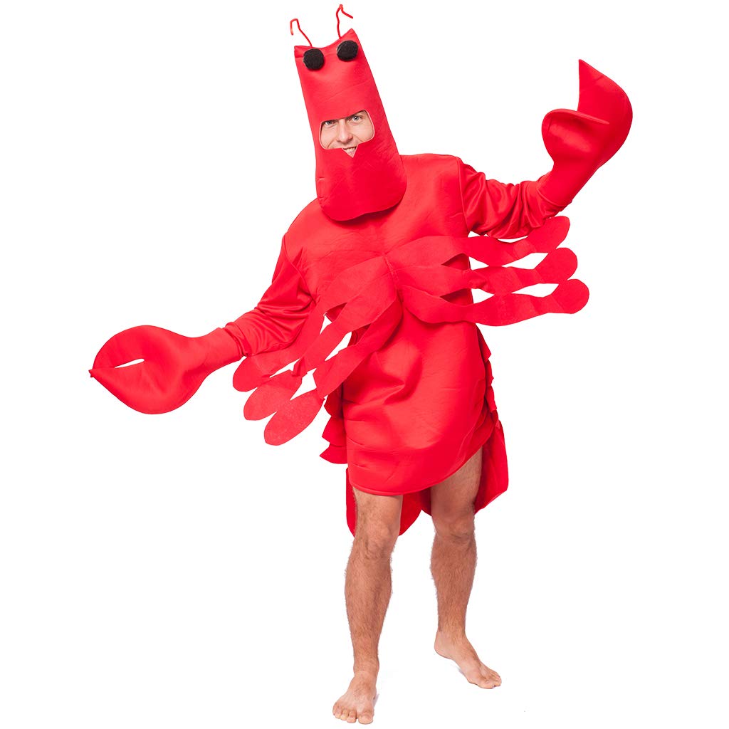 EraSpooky Adult Red Lobster Crab Mens Ladies Fancy Dress Costume One Size Animal
