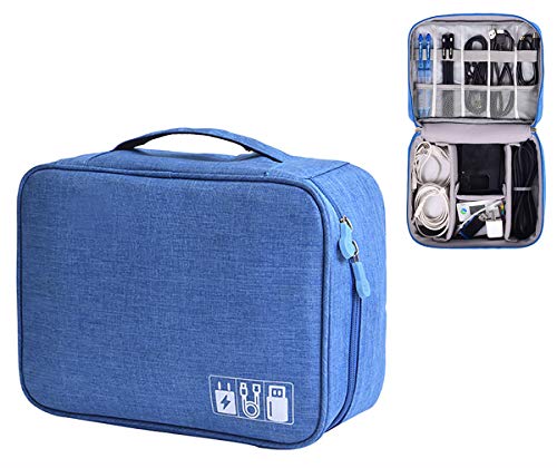 VOCUS Electronic Organizer Universal Travel Cable Cord Storage Bag Waterproof Gadget Gear Accessories Cases - Thumbnail 7