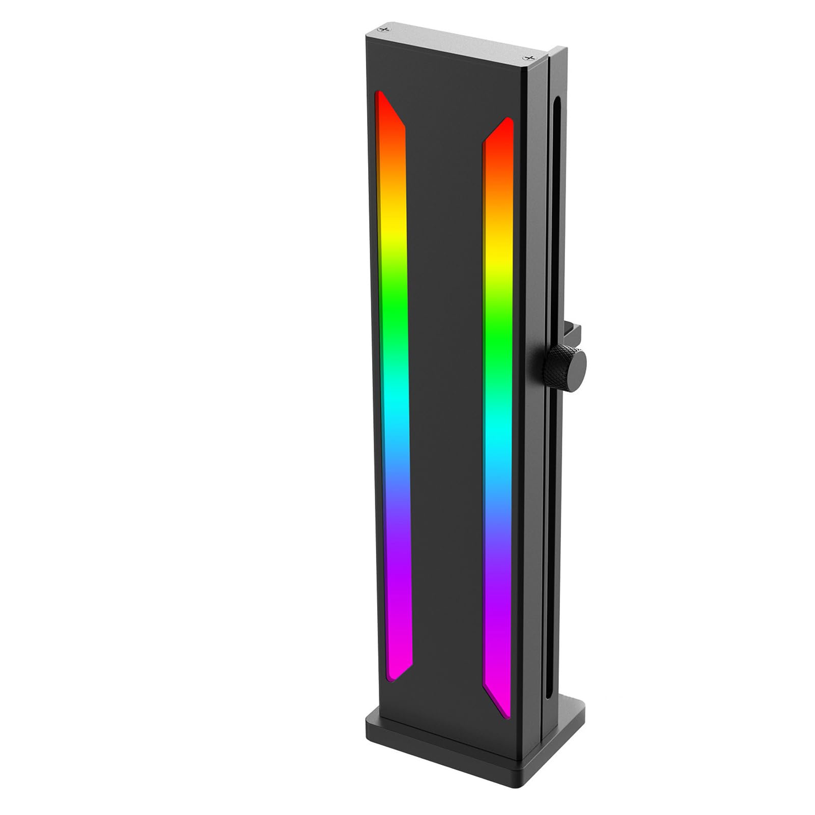 ciciglow ARGB GPU Support Bracket, 5V 3PIN ARGB Graphics Card GPU Brace Support Magnetic Base Sliding Adjustable GPU Holder (Black)