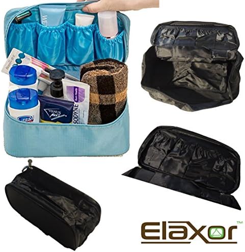 Elaxor™ Travel Multi Purpose Organizer / Underwear Pouch / Underwear Organizer / Multi-use Pockets Travel Bag Organizer / Cosmetic Travel organizer (Black)