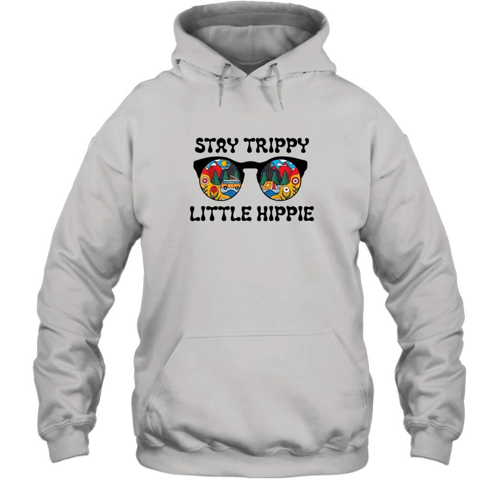 Funny Stay Trippy Little Hippie Glasses Hippie Camping T-shirt