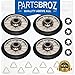 349241T (2-Pack) Rear Drum Support Roller Kit for Whirlpool Dryers by PartsBroz - Replaces AP3098345, 3389901, 3397588, 3397590, 340352, 349241, 349241TVP, 661562, AH347627, EA347627, PS347627