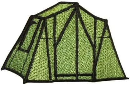 ID 0573 Camping Tent Patch Scouts Pop Up Camp Embroidered Iron On Applique for Accessories - Bags/Purses, Apparel - Coat/Jacket, Apparel - Jeans/Pants, Children, Crafts by SayrusPlay