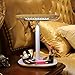 Ovonni LED Vanity Makeup Mirror with 10X Magnification Spot, Lighted Table Lamp with Touch Screen and Adjustable 360°Rotation for Countertop Bathroom Cosmetic, White