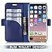 iPhone X Case, iPhone X Wallet Case, FYY [RFID Blocking wallet] Premium Genuine Leather 100% Handmade Wallet Case Credit Card Protector for iPhone X Edition (2017) Navy Blue