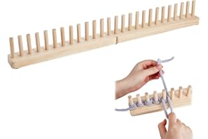 PH PandaHall Wooden Knitting Loom Chunky Blanket Kit Foldable Knitting Board Yarn Crochet Loom Portable Wood Looms Frame for 