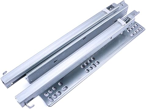 Ewead 12 Inch Two Fold Concealed Rubber Buffer Slide Rail Silencer Furniture Closet File Cabinet Drawer Extension Sliding Rail Pulley Pack Of 2 Amazon Co Uk Diy Tools