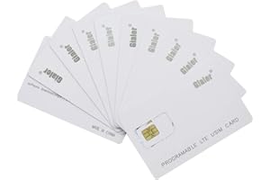 Gialer 100PCS Writable Programmable SIM Card 4G LTE WCDMA GSM Nano Micro 2FF 3FF 4FF Blank USIM Card for Telecom Operator (100pcs)