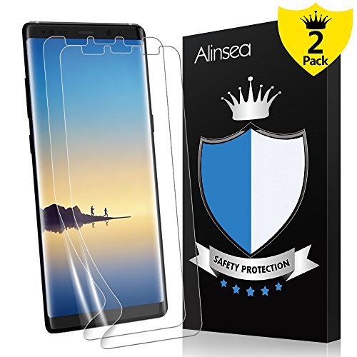 Galaxy Note 8 Screen Protector, Alinsea Galaxy Note 8 Screen Protector [Not Glass][Case Friendly][Bubble-Free] [No Lifted Edges] Film for Samsung Galaxy Note8 [2-Pack]