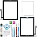 OmniRepairs-for iPad 4 (4th Generation) Glass Touch Screen Digitizer OEM Assembly Replacement with Home Button Flex, Adhesive Tape, Midframe Bezel, Screen Protector, and Repair Toolkit (Black)