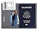 SimpacX Fabric Passport Holder Wallet Cover Case RFID Blocking Travel Wallet (gray)