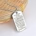 danjie to My Son Tag Stainless Steel Pendant Always Remember You are Braver Than You Believe Letters Boys Necklace Military Chain Air Force Pendant (Nkc017)