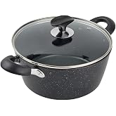 5QT Nonstick Stock Pot with Lid, 5 Quart Casserole with Lid, Easy to Clean, Fits All Stoves, Non Stick Cooking Pot Cookware PFOA Free