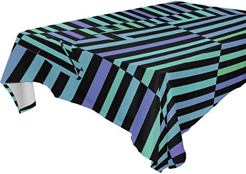 WDYSECRET Psychedelic Dolphin Polyester Printing Tablecloth 60x60(in)