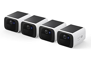eufy Security S220 SoloCam 4-Cam Pack, Solar Charging, Wireless Outdoor Camera, Continuous Power, 2K Resolution, Day and Night Clarity, 2.4 GHz Wi-Fi, No Monthly Fee