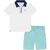 Nautica boys 2pc Polo Short Set