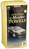 Kirkland Signature Ultra High Pile Premium Microfiber Towels, 36 Count (Pack of 1), Yellow - 713160