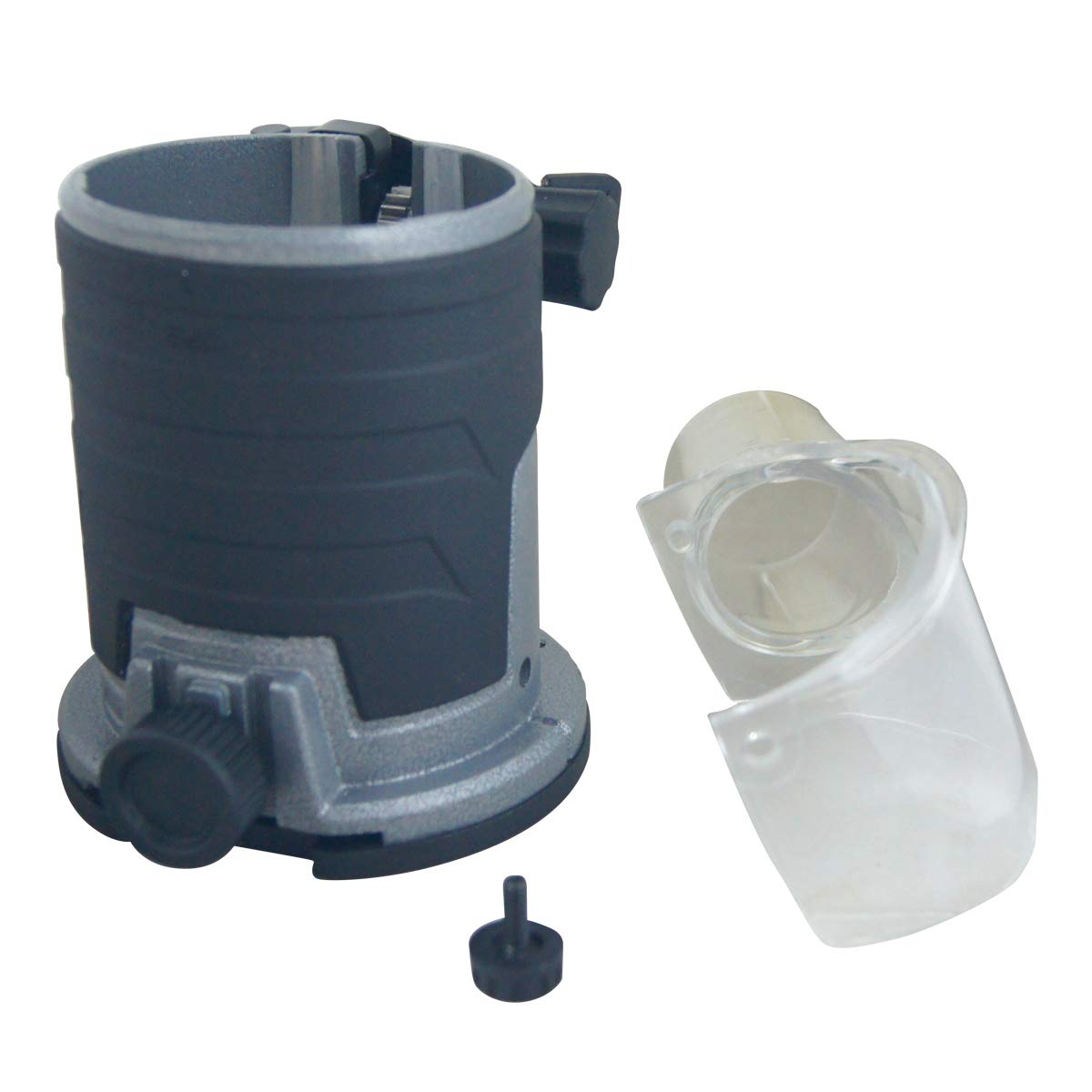 KATSU Trimmer Router Offset Base with Dust Exhaust, Fully Adjustable, for Electirc or Cordless Wood Hand Routers SP10174817