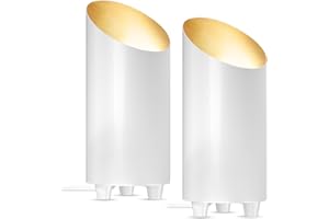 TobeBright Up Lights Indoor Floor Can Light Uplighting Plant Spotlight Indoor with 3000K 6W GU10 Bulb Accent Lighting for Home Plant Picture, UL Listed Plug Cord & Foot Switch-2Pack