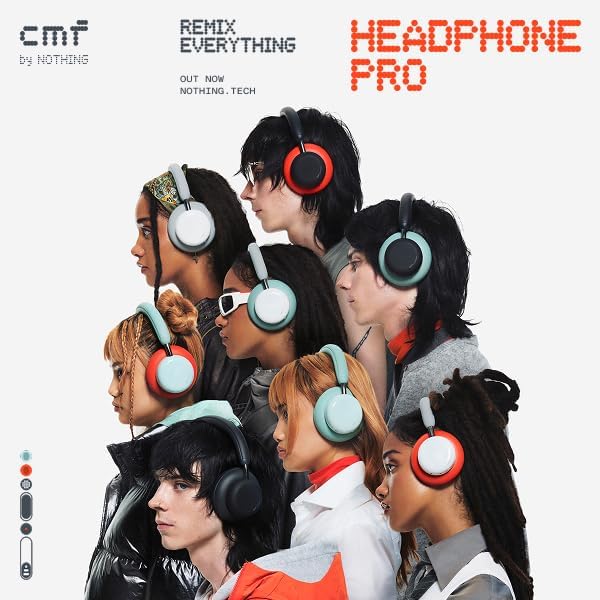 CMF Headphone Pro - Auriculares Bluetooth de Diadema Over-Ear – hasta 100h de Batería, Hi-Res con LDAC, Audio Espacial, con Cancelación Activa de Ruido – Verde Claro
