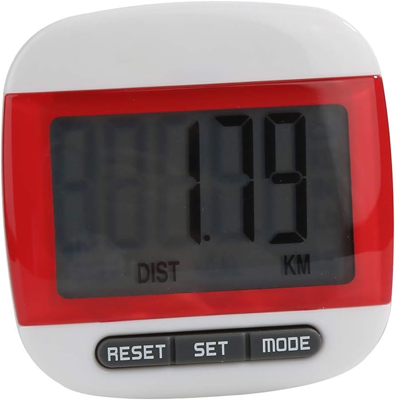 TYewa98556 2019 Newest Teconology Pedometer, Mini Waterproof Step Movement Calories Counter Multi-Function Digital Pedometer - Red