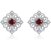 Small Purple Amethyst Sterling Silver Stud Earrings For Women Hypoallergenic Square Handmade Dainty Classy Nickle Free Light Weight February Birthstone Earrings Jewelry Gift For Her Keenove