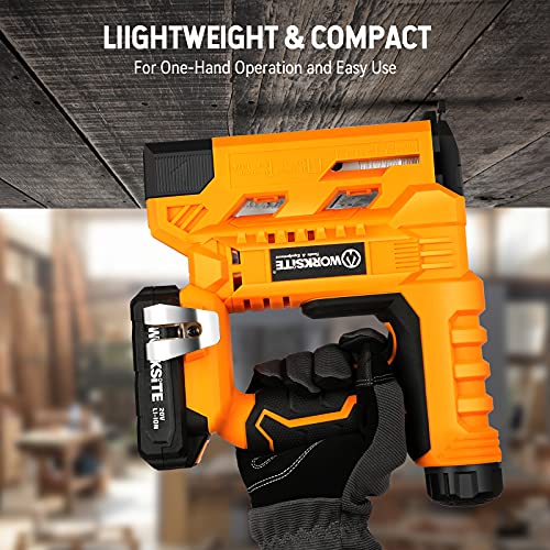 WORKSITE Cordless Brad Nailer/Stapler Kit, 18 Gauge 2 in 1 Cordless