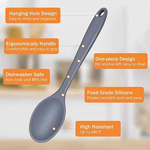 Kitchen Utensils Set，15pcs Dishwasher Safe Silicone Cooking Utensils Set ，Non-stick Kitchen Utensils，446°F Heat Resistant Cooking Utensils(BPA Free)