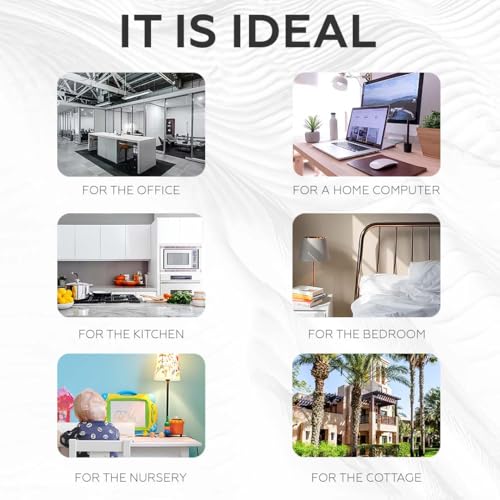 AMROAH 4000W 2m Cord Extension Tower Strip 12 Outlets 4 USB A 1 Type C 2 Switch, Surge Protector Multi Extension Tower Lead Multiplug Socket, Extension Cord with Multiple Plug for Home Office (White)