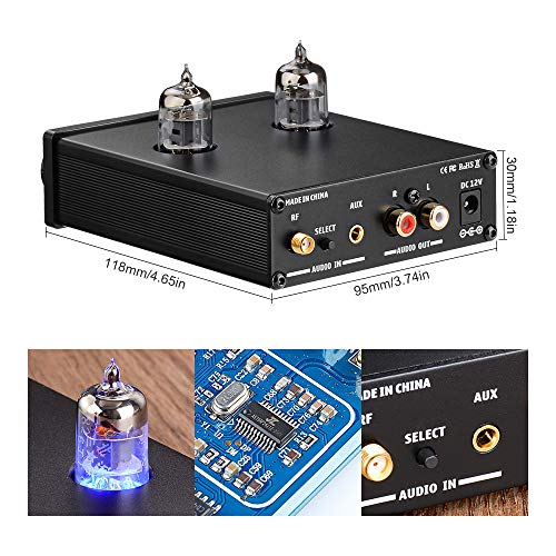 [New Upgraded] AIYIMA GE5654 Tube Preamplifier Bluetooth 5.0 with ...