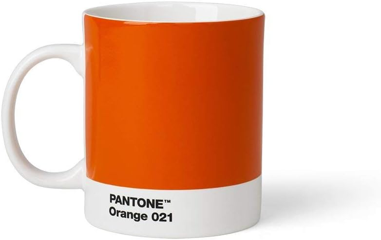 Copenhagen Design 101030021 PANTONE Mug, coffee/tea cup, fine china (ceramic), 375 ml, Orange 021 C, Porcelain, One size