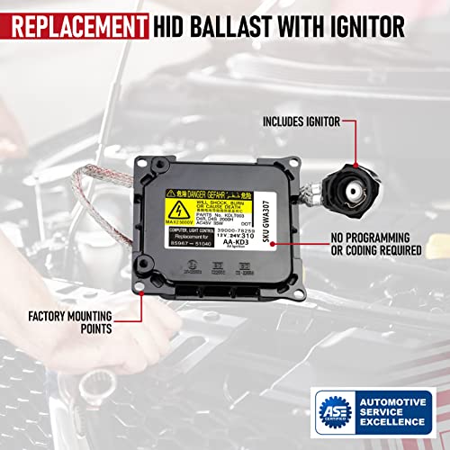 HID Ballast with Ignitor Xenon Headlight Control Unit Replaces