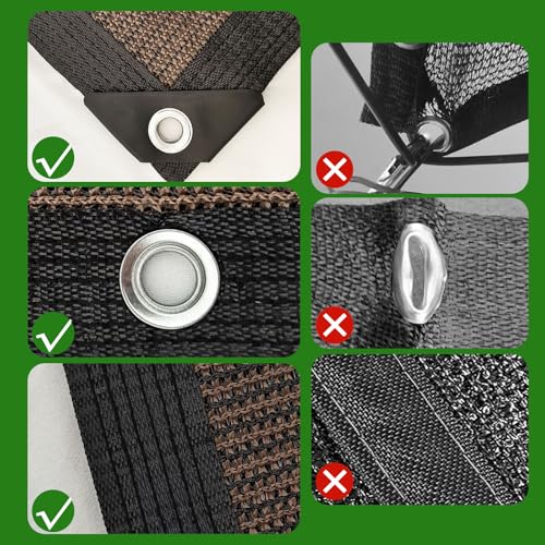 BXAEYIPOR Sun Protection, 85% Shading Rate, UV Resistant, Awning with Eyelet Edge, Easy to Hang Shading Net for Car, Garden, Greenhouse, Camping