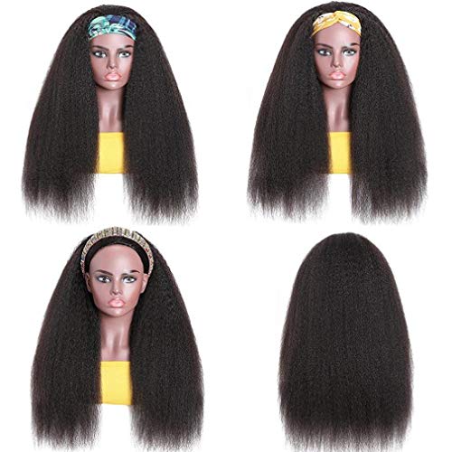 Bestsojoy-Kinky-Straight-Headband-Wigs-10A-Italian-Yaki-Straight-Human-Hair-Wigs-for-Black-Women-Glueless-None-Lace-Front-Wig-150-Density-Machine-Made-Half-Wig-14-Inch-Kinky-Straight-Headband-Wigs