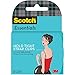 Scotch Essentials Hold Tight Strap Clips, Translucent, 4 Pair (W-123-A)