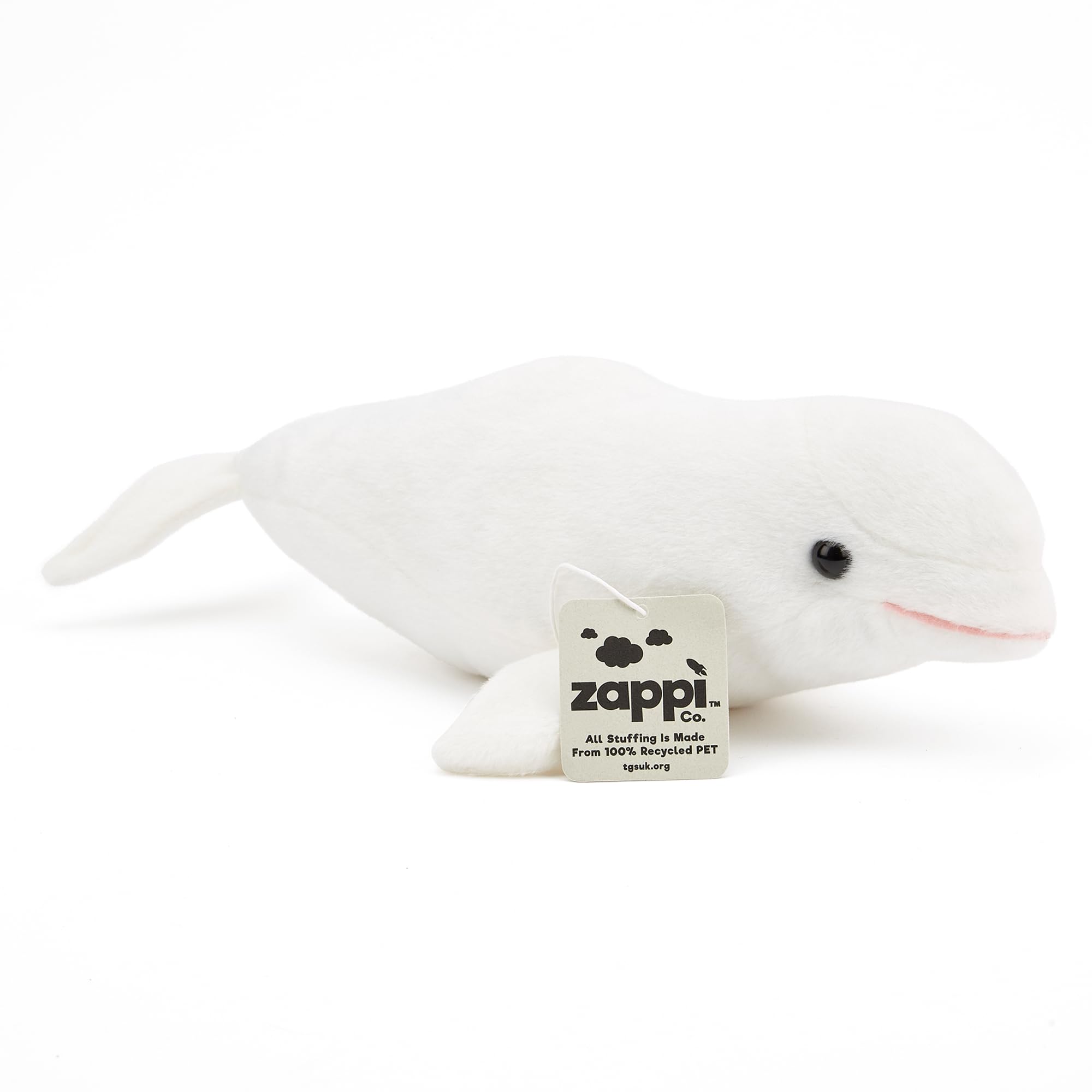 Zappi Co Ultra Soft Beluga Whale Plush Toy (32cm Length) - Eco-Friendly, Newborn Gift, Realistic Lifelike โ image 1