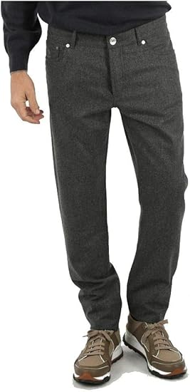 Amazon Co Jp ラグジュアリーファッション Brunello Cucinelli メンズ M038pf1070c004 グレー ウール パンツ シーズンアウトレット Brunello Cucinelli 服 ファッション小物
