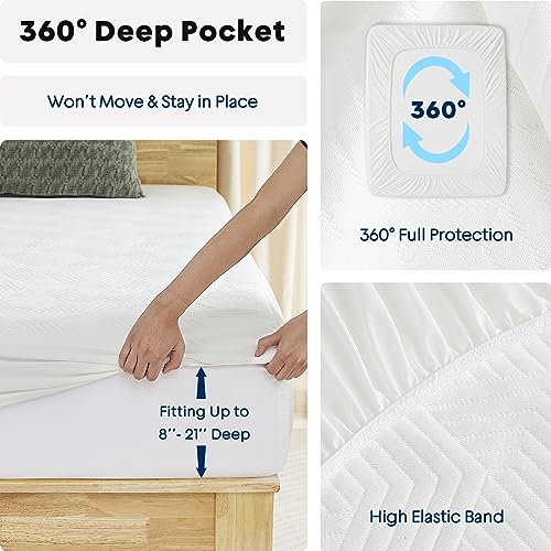 Amazon Waterproof Cooling Mattress Pad Queen Size 100% Waterproof