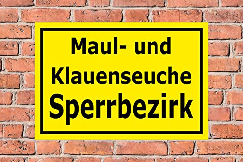 Melis-Folienwerkstatt Schild Maul- und Klauen-seuche - 30x20cm - 3mm Hartschaum â 20 VAR S00359-089-C – Bild 2