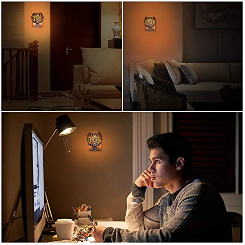Salt Night Light,Natural Wall Light Salt Lamp with 2 Bulbs, Himalayan Rocks Salt Lamp with Spherical Metal Basket Valentine's Day Gift