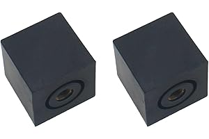 FDXGYH 2 Pcs Finial Caps Knob Lamp Shade Decorations Square Finials for Lamp Shade Black Harp Lamp Finial Knob with 1/4-28" Base