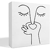 Bathroom Decor Bad Smell Humorous Wooden Box Sign Funny Half and Guest Bathroom Toilet Shelf Restroom Washroom Decor 5 x 5 Inches