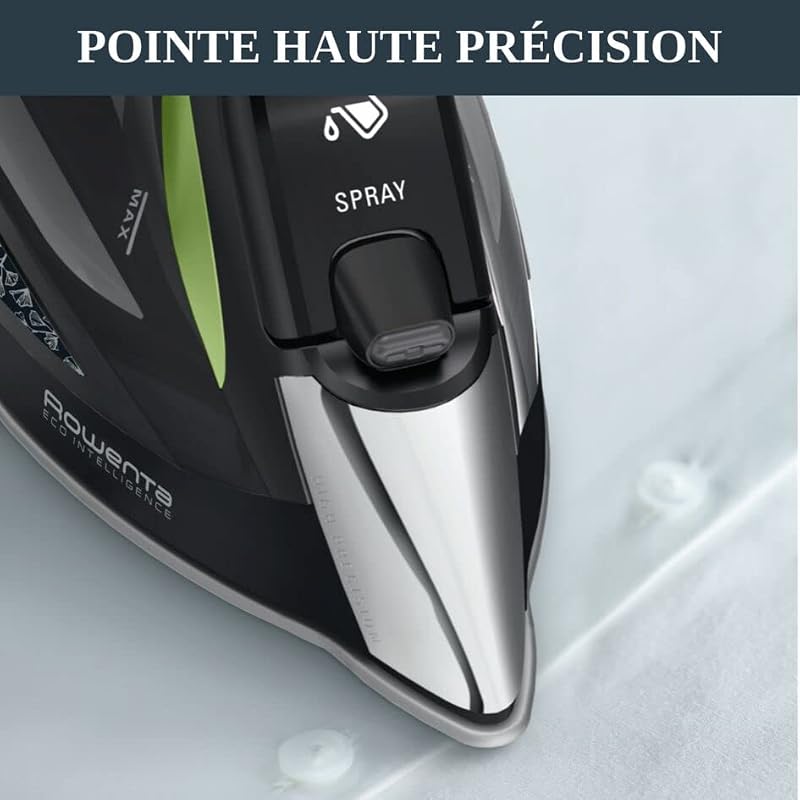 Fer vapeur DW6330D1 Eco Intelligence, distribution optimale de la vapeur, puissance 2500 W, temps de préchauffage rapide, 1 L, noir/vert — photo 5 sur 8