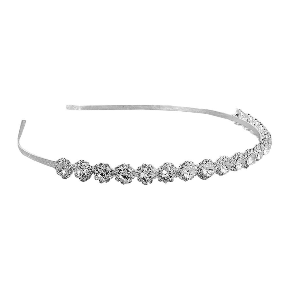 Bridal Crystal Headband, Crystal Wedding Hairband Rhinestone Bridal Headpiece for Women Decoration White
