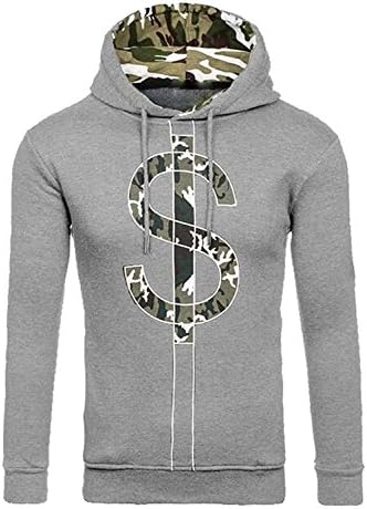 Musamk On Sale Mens Stylish S Print Hoodies Sweatshirts Outwear Light Grey(US)XX-Large