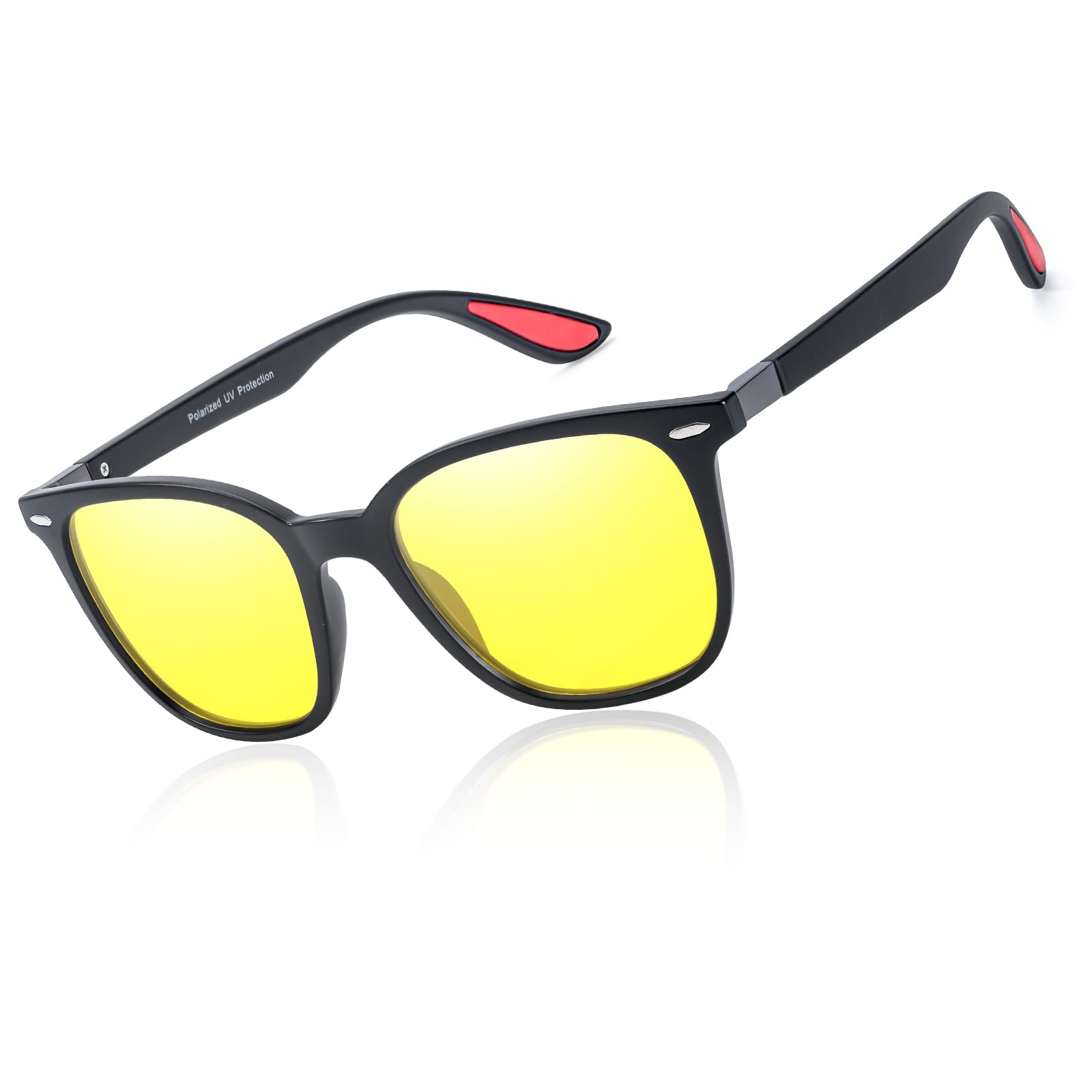 Photo 1 of TJUTR Night Vision Glasses for Women Men, Headlight Glasses for Driving at Nighttime Glare Cut Enhance Vision Yellow Lens